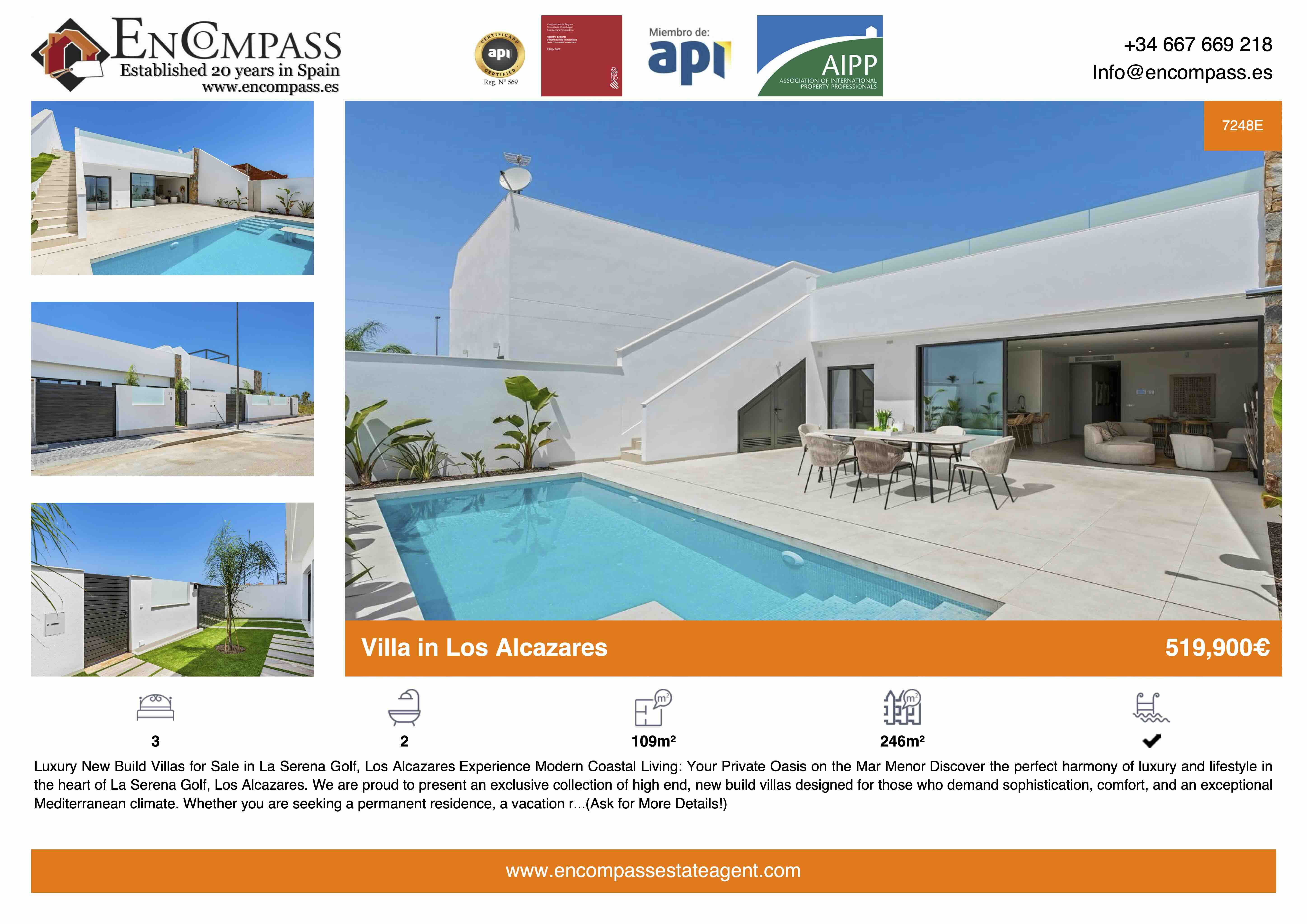 New Build Villa in Los Alcazares La Serena Golf
