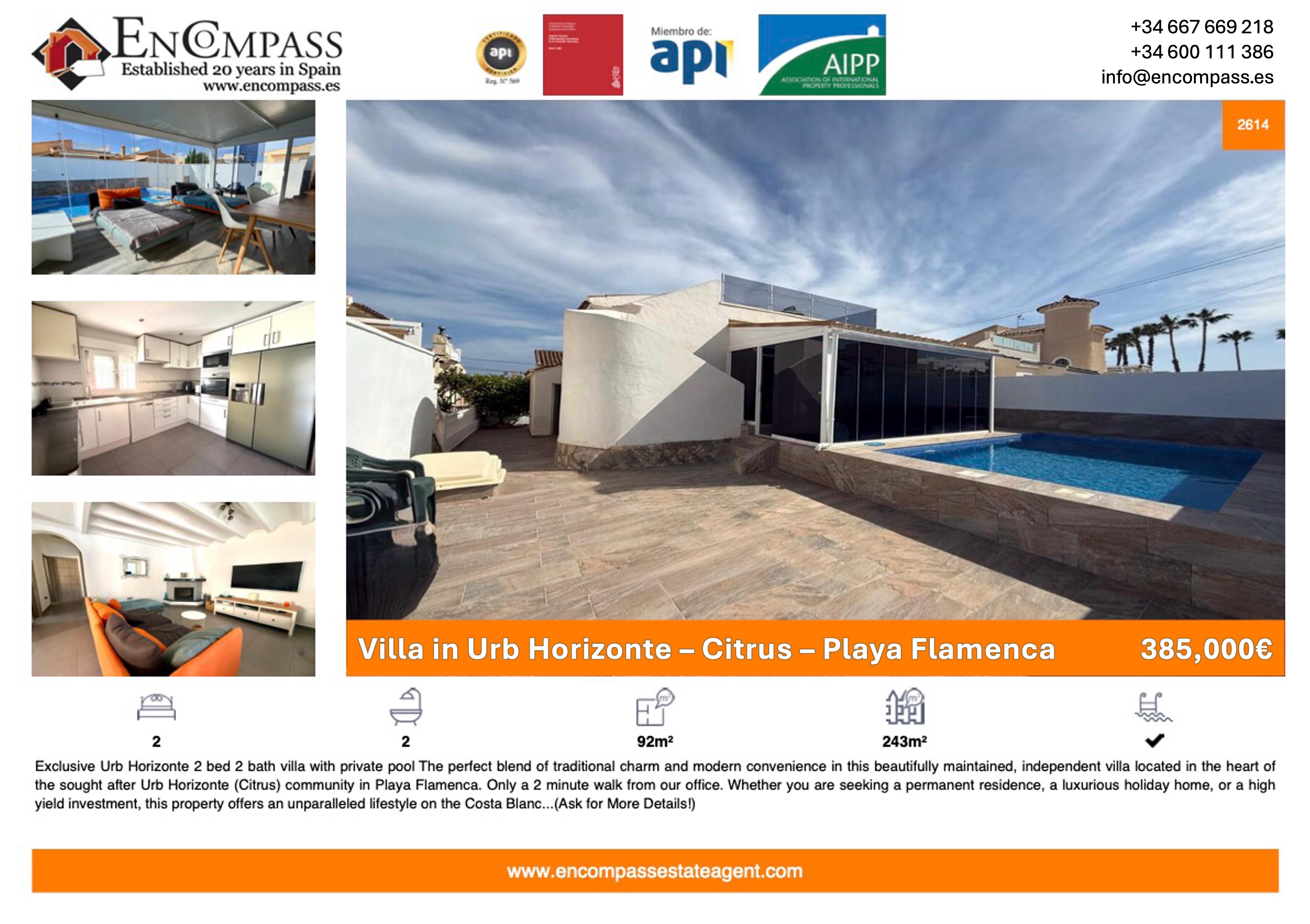 Urb Horizonte Playa Flamenca Villa for sale