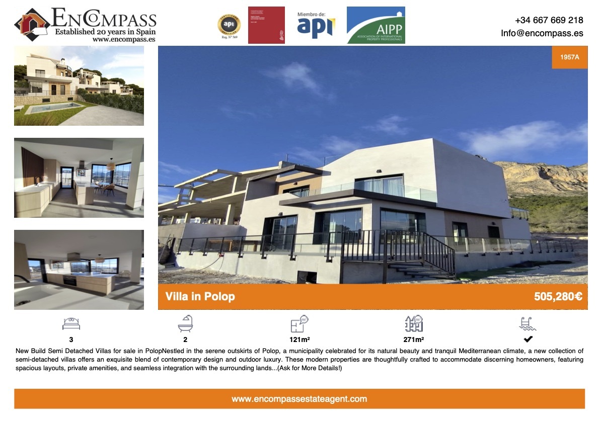 Villas for sale in Polop Alicante