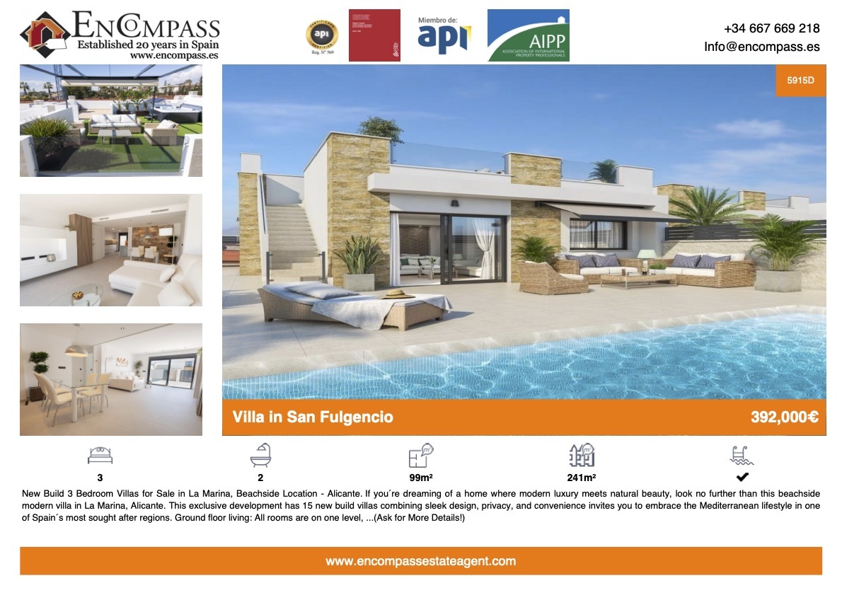 Property for sale in La Marina Beach side
