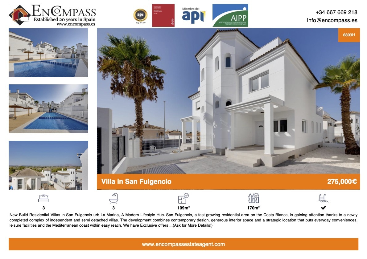 Property for sale in San Flugencio, Urb La Marina