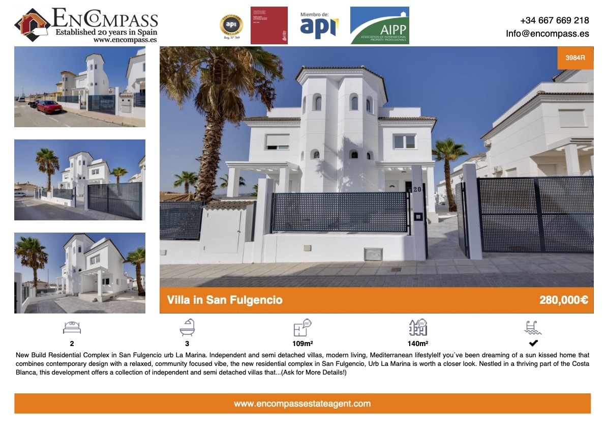 Property for sale in San Flugencio, Urb La Marina
