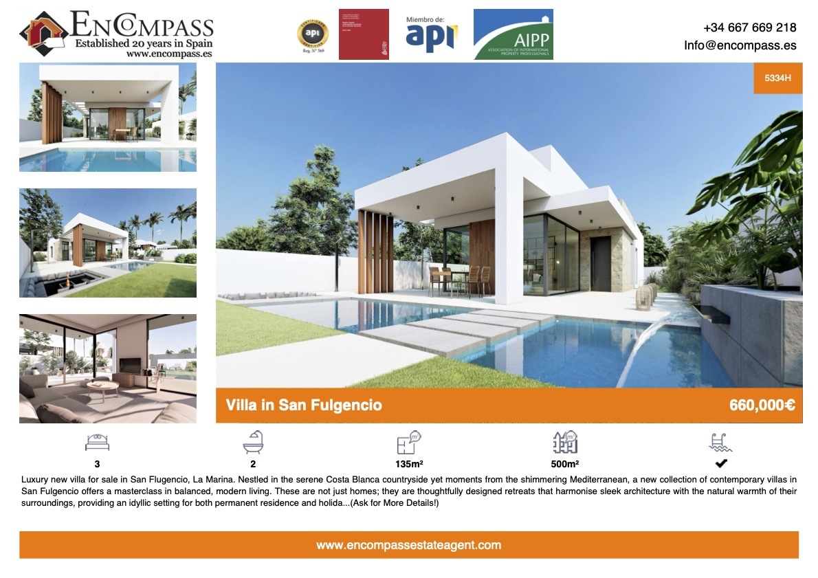 Luxury Villa for sale in San Flugencio, La Marina and Urb La Marina