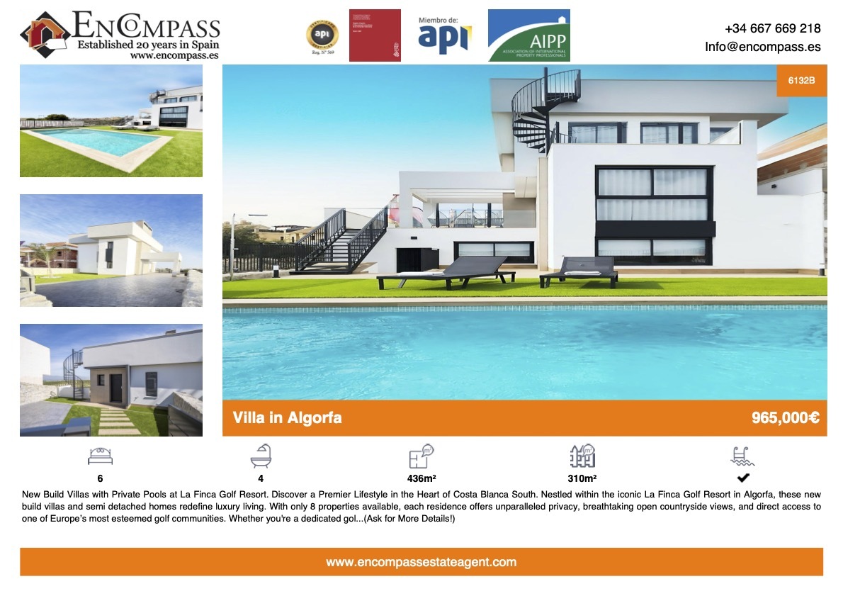 Villa For Sale in Algorfa La Finca Golf