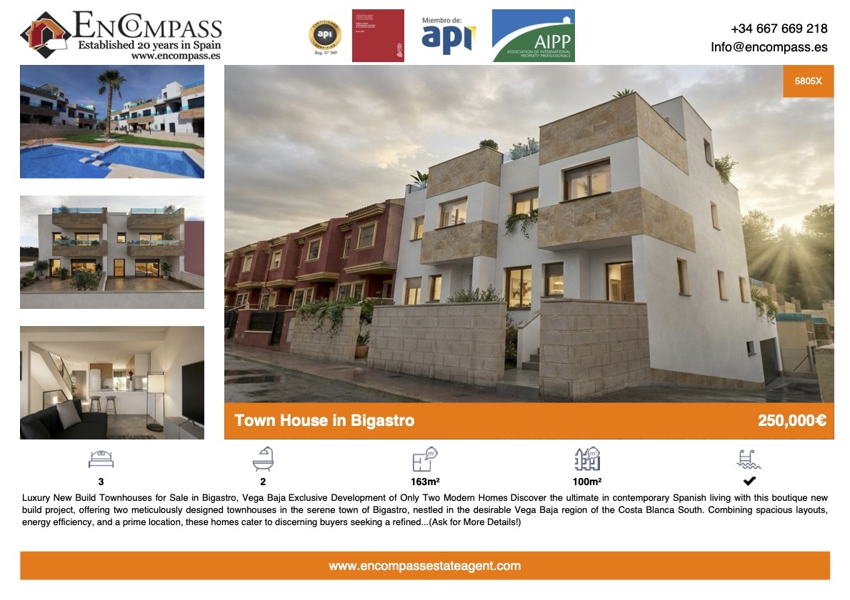 Townhouse for sale in Bigastro Alicante South5805X