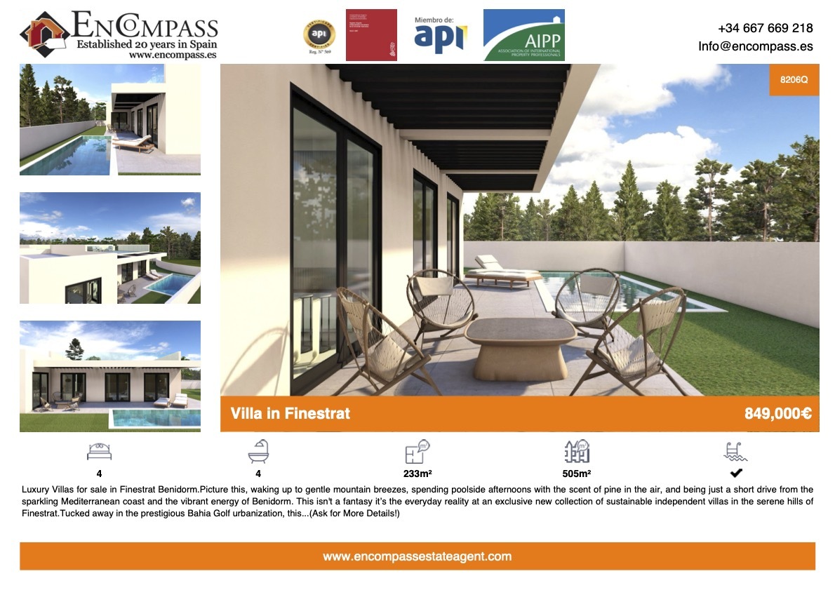 Best of Costa Blanca Living - Luxury Villas for sale in Finestrat Benidorm.