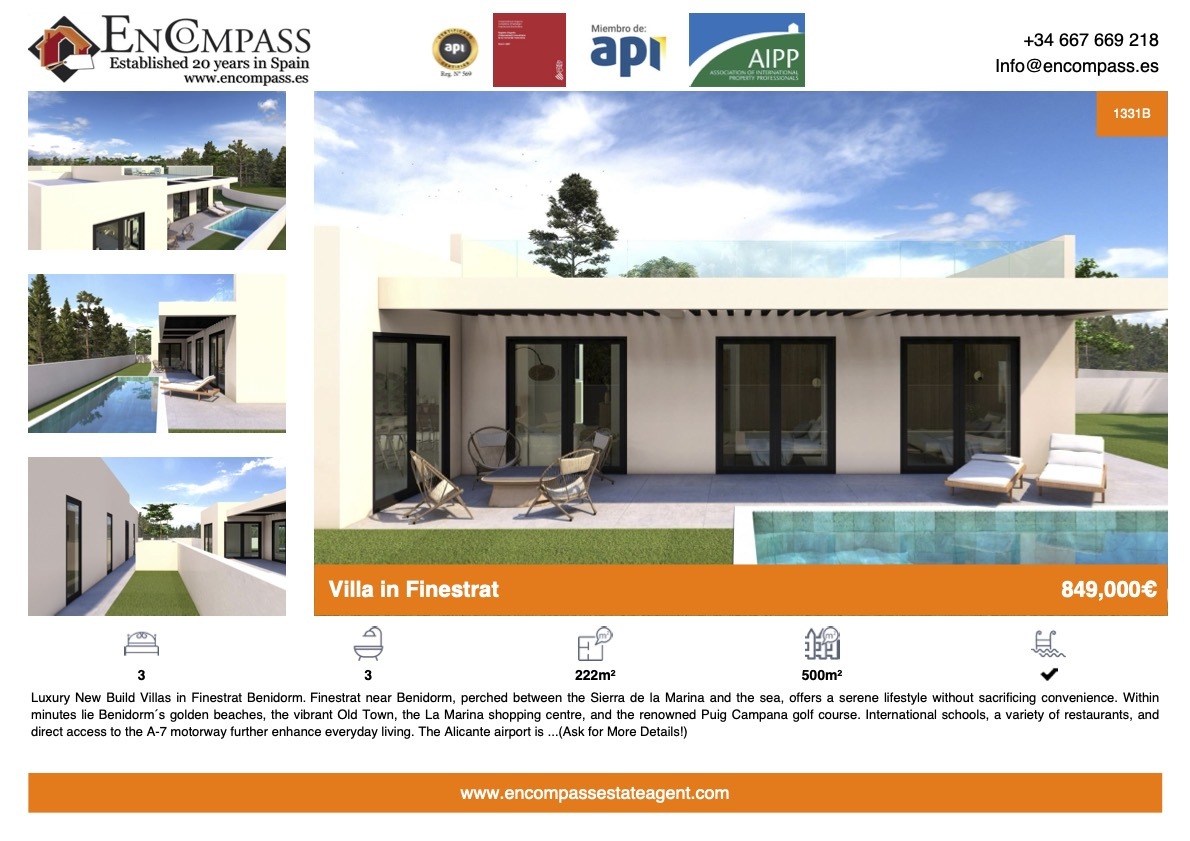 Luxury New Build Villa for sale in Finestrat Alicante