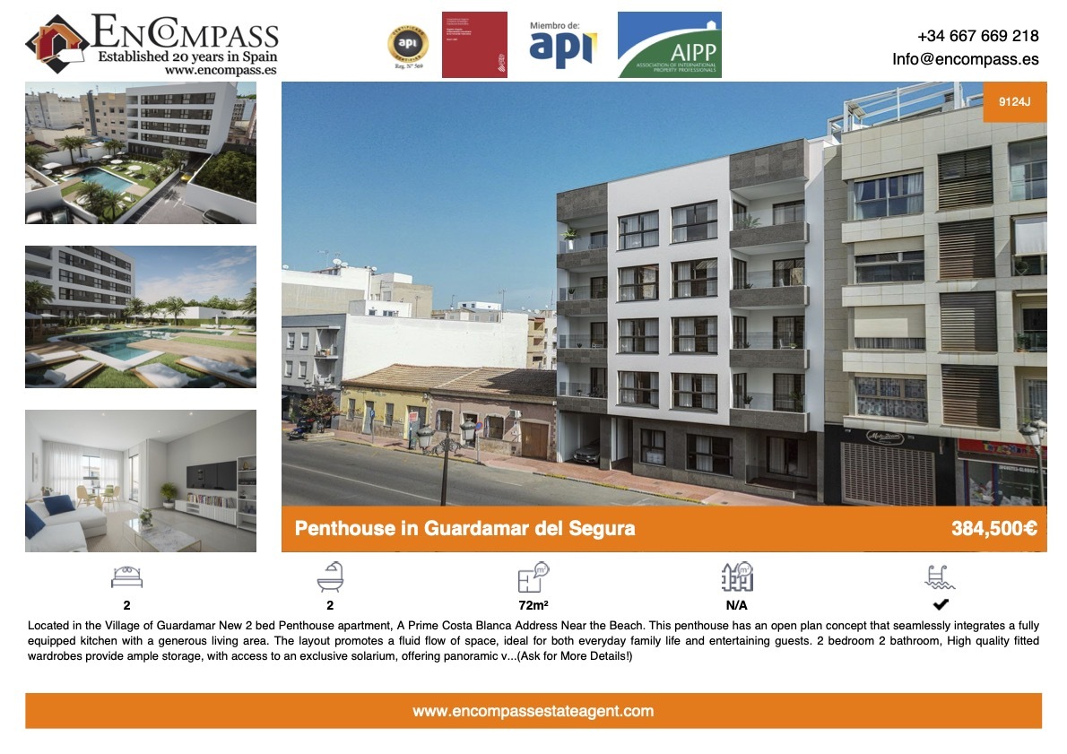Penthouse for sale in Guardamar Penthouse for sale in Guardamar