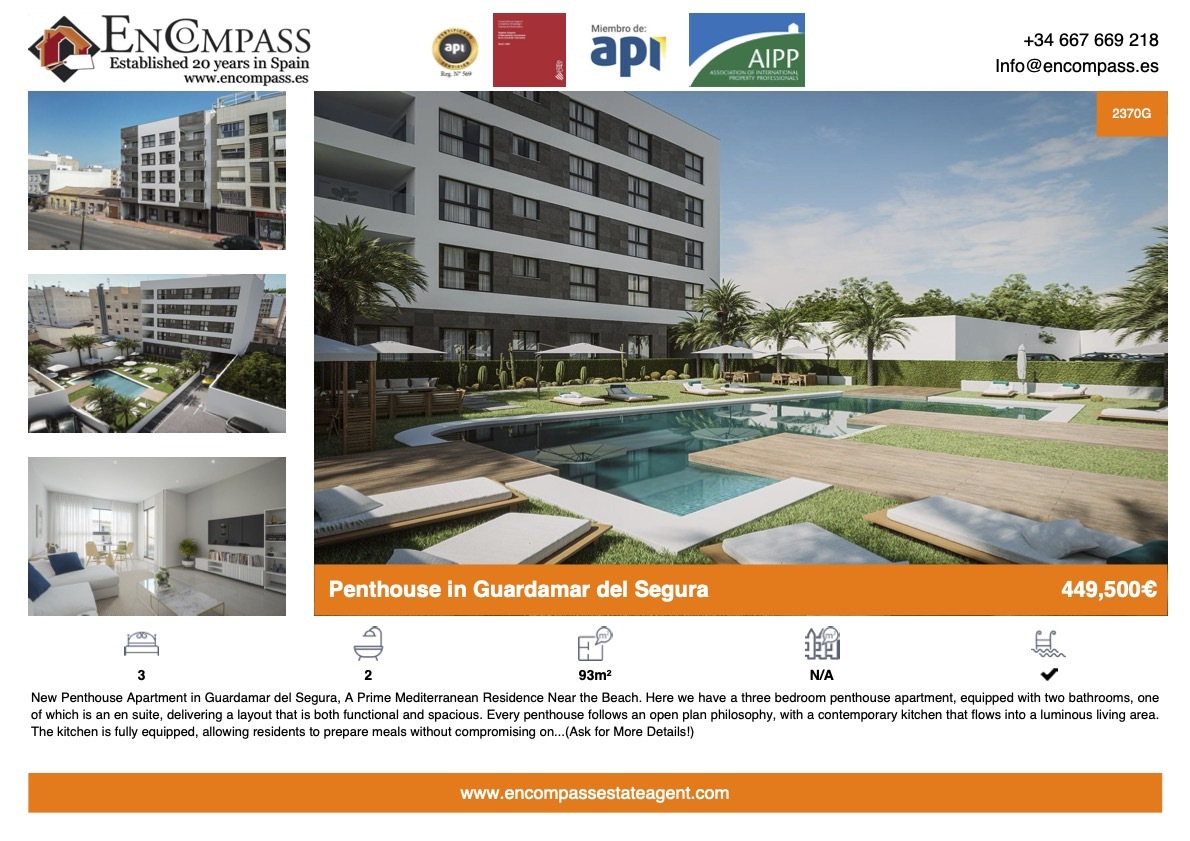 Penthouse for sale in Guardamar Penthouse for sale in Guardamar